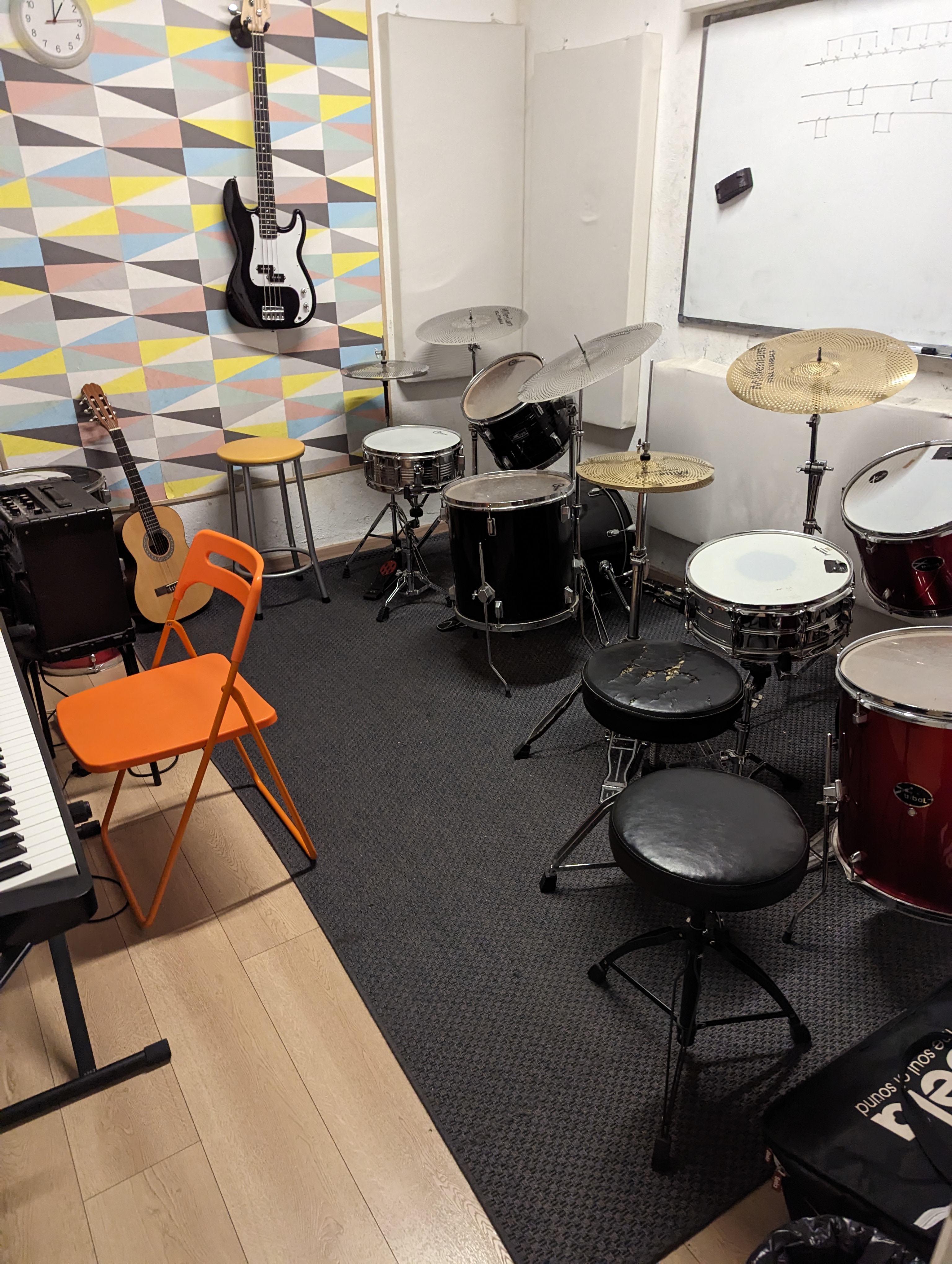 Comfortable music practice space