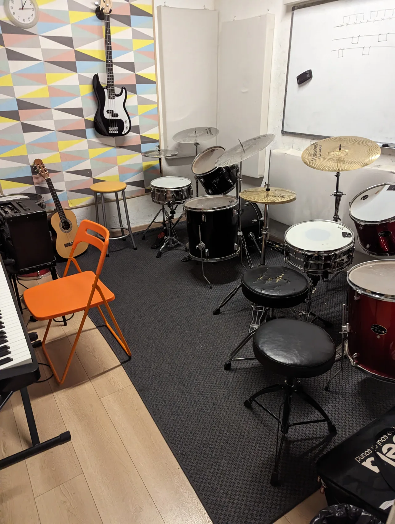 Comfortable music practice space